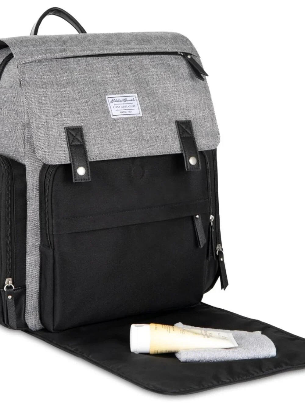 NWOT Eddie Bauer Cascade Sport Backpack Diaper Bag, Black